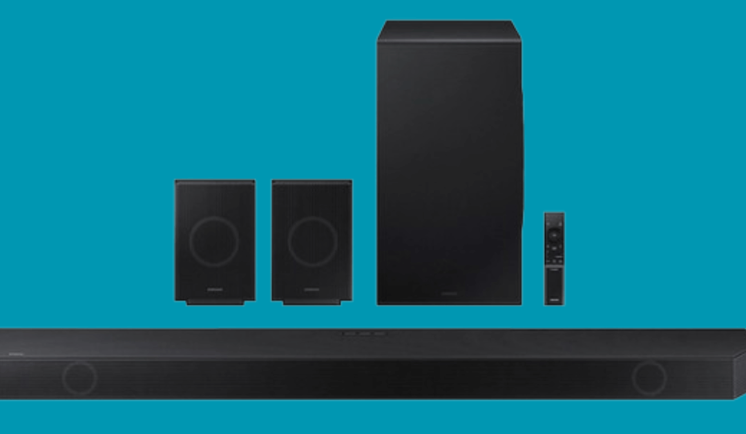 Save $200 on Samsung Q-series 11.1.4 ch. Wireless Dolby ATMOS Soundbar + Rear Speakers @ Samsung
