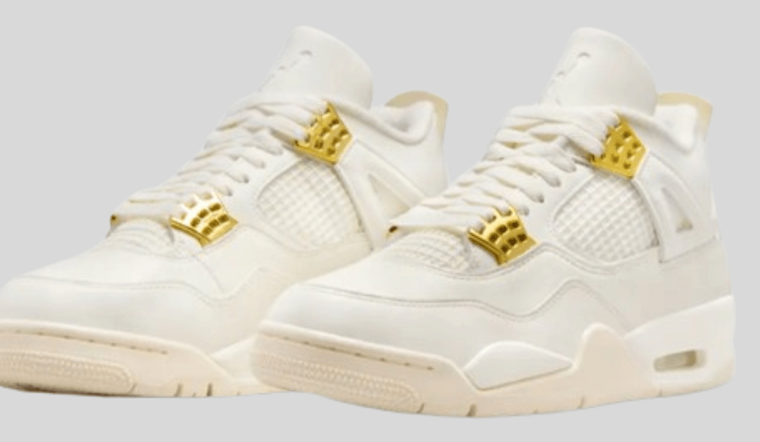 Get Women’s Air Jordan 4 White & Gold for $210.00 @ Nike US