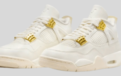 Get Women’s Air Jordan 4 White & Gold for $210.00 @ Nike US