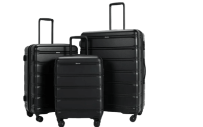 Save $129.01 on Costway 3 Piece Hardshell Luggage Set Ex pandable Suitcase @ Walmart