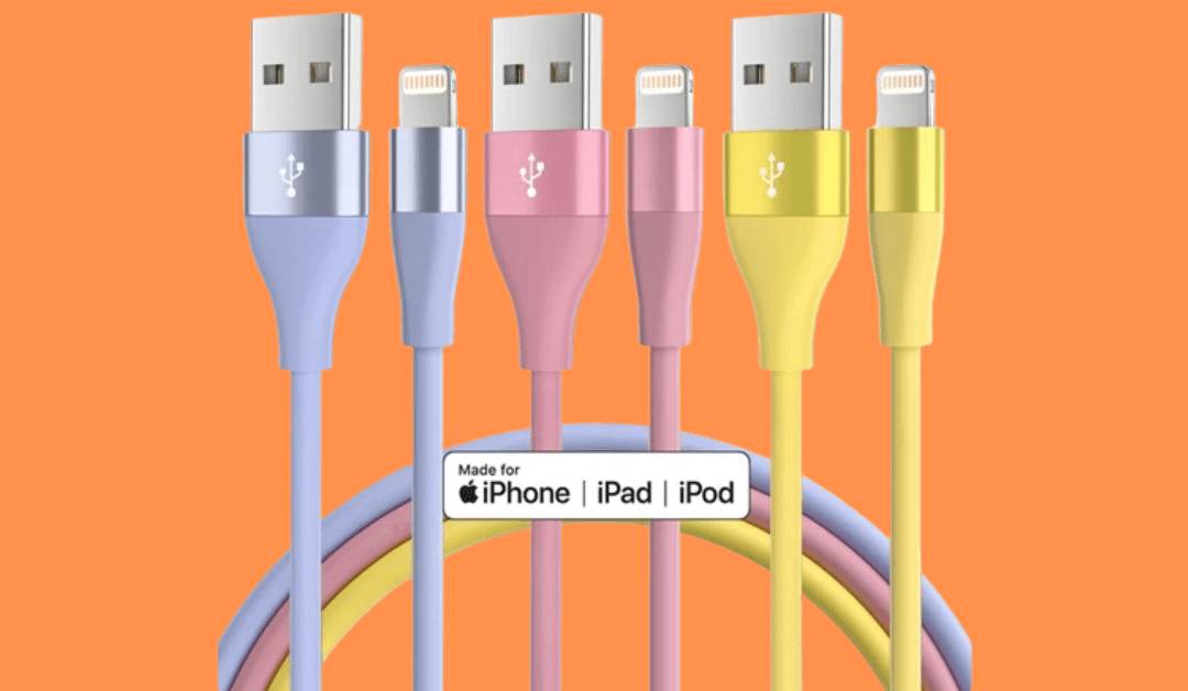 Save $14.10 on Maoday iPhone Charger 3 Pack 10ft Lightning Cable Fast Charging @ Walmart