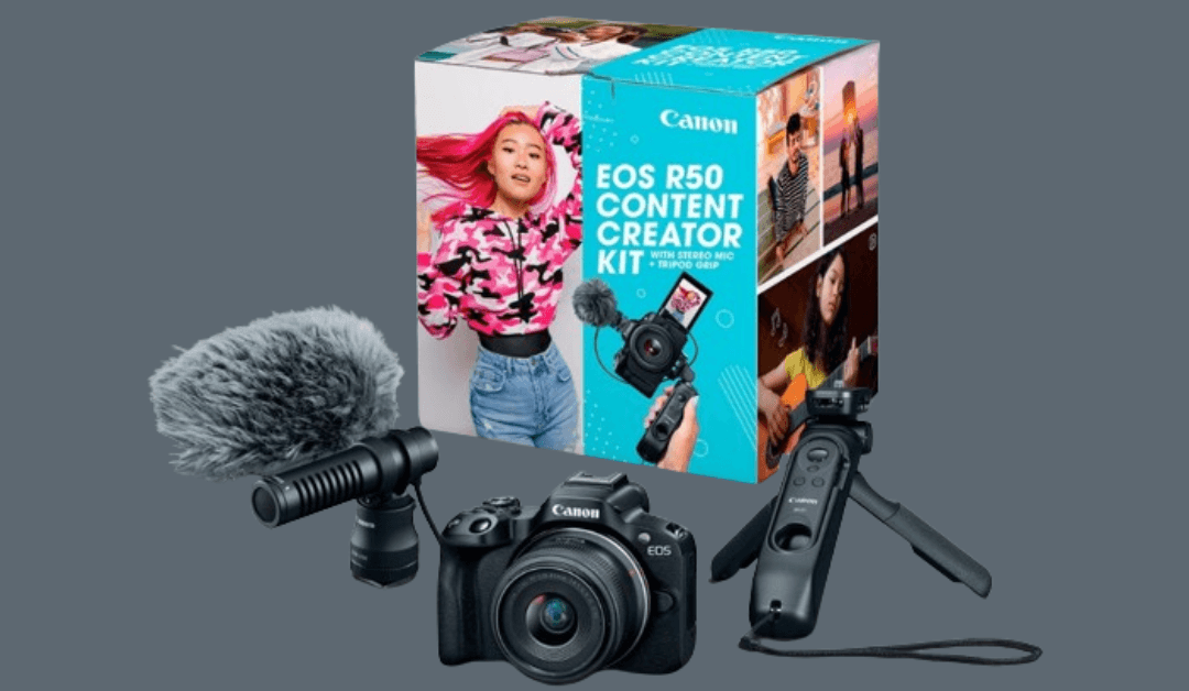 Save $250 On Canon – EOS R50 4K Video Mirrorless Camera with RF-S 18-45mm Content Creator @ BestBuy