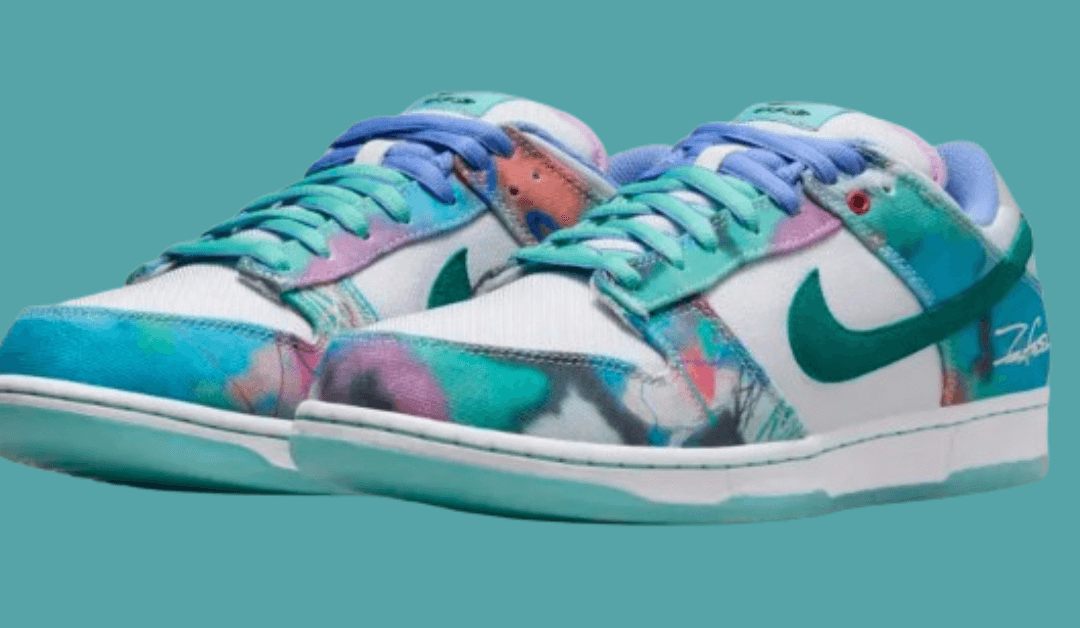 Get Nike SB Dunk Low x Futura Laboratories White and Geode Teal for $135.00 @ Nike US