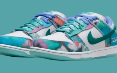 Get Nike SB Dunk Low x Futura Laboratories White and Geode Teal for $135.00 @ Nike US