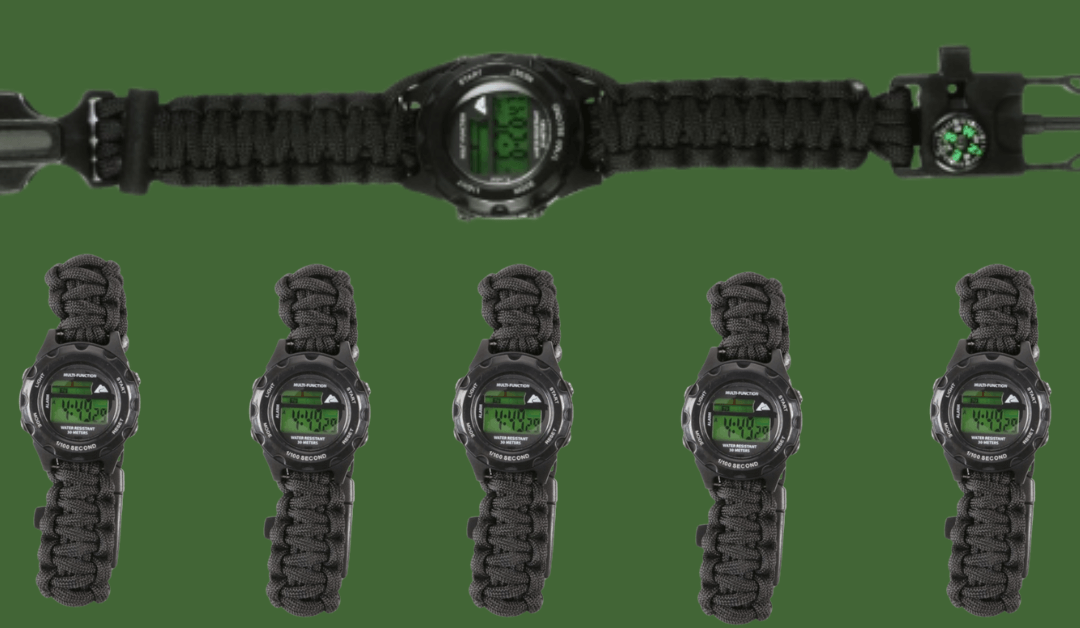 Save $4.50 On Ozark Trail Outdoor Equipment Survival Paracord Wristwatch, Unisex @ Walmart
