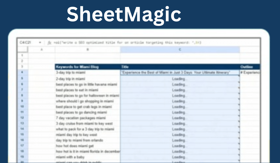 SheetMagic: ChatGPT + Google Sheets Integration – Use ChatGPT in Google Sheets