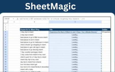 SheetMagic: ChatGPT + Google Sheets Integration – Use ChatGPT in Google Sheets