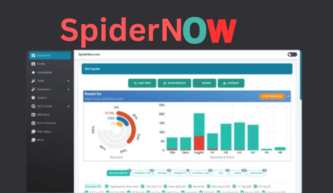 SpiderNow – Scan your website and improve its SEO, speed, and performance